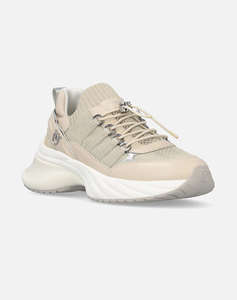 PINKO SHOES ARIEL 34 - SNEAKER CALF LEATHER/KNIT CORDA