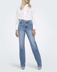 ONLY ONLNEW LINA GRACE LS EMB SHIRT NOOS WVN