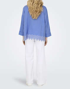 ONLY ONLGRACES TULUM LS EMB SHIRT NOOS WVN