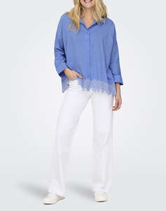 ONLY ONLGRACES TULUM LS EMB SHIRT NOOS WVN
