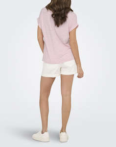 ONLY ONLMOSTER STRIPE S/S O-NECK TOP JRS NOOS
