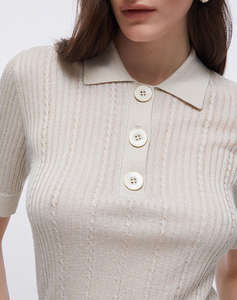 LIU JO WHITE_WA6M21_MAGLIA CHIUSA M/C ДАМСКА ТЕНИСКА