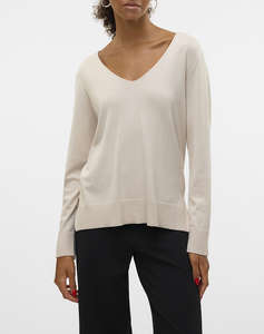 VERO MODA VMSILJE LS V-NECK PULLOVER GA NOOS