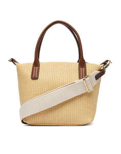 TOMMY HILFIGER POPETTE MINI TOTE RAFFIA