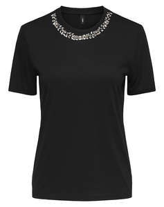 ONLY ONLPARKER S/S O-NECK BLING TOP BOX JRS