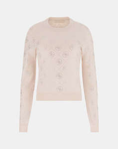 GUESS LS CN RHINESTONES 4G SWTR ДАМСКИ ПУЛОВЕР