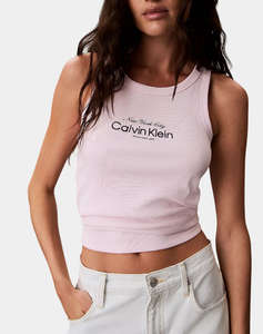 CALVIN KLEIN JEANS CONTOUR 2X2 RIB GRAPHIC TANK