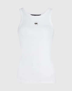 KARL LAGERFELD JEANS IKON RIBBED TANK TOP