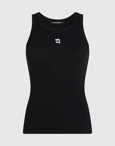 KARL LAGERFELD JEANS IKON RIBBED TANK TOP