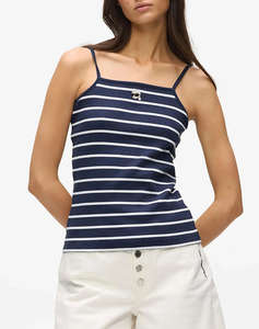 KARL LAGERFELD JEANS IKON STRIPED TANK TOP