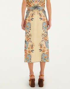 FARM RIO BOHO BEAUTY BUTTER MIDI SKIRT-BOHO BEAUTY BUTTER