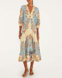 FARM RIO BOHO BEAUTY BUTTER MAXI DRESS-BOHO BEAUTY BUTTER