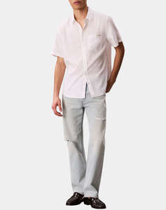 CALVIN KLEIN JEANS SS SOLID CAUSAL LINEN CLASSIC SH