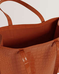 TED BAKER WENELLA Croc Effect Large Icon Bag