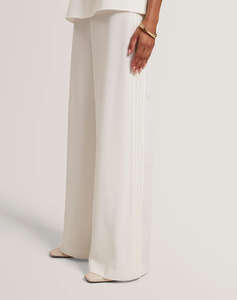 TED BAKER GORJJA Piping Detail Wide Leg Crepe Trouser