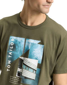 TOM TAILOR T-SHIRT WITH PHOT МЪЖКА ТЕНИСКА