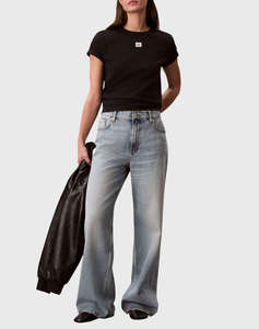 CALVIN KLEIN JEANS SS WOVEN LABEL CLASSIC FIT TEE