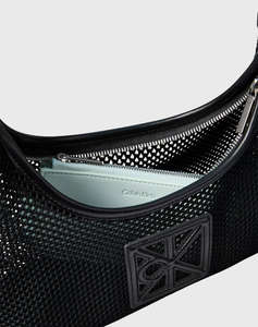 CALVIN KLEIN JEANS EMBLEM MESH SHOULDER BAG