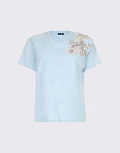 LIU JO BLACK_CA6J12_T-SHIRT C/PATCH ЖЕНСКА БЛУЗА