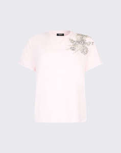 LIU JO BLACK_CA6J12_T-SHIRT C/PATCH ЖЕНСКА БЛУЗА