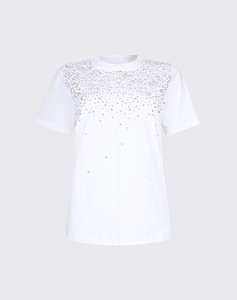 LIU JO BLACK_CA6J10_T-SHIRT MEZZA MANICA + CASTONI ЖЕНСКА БЛУЗА