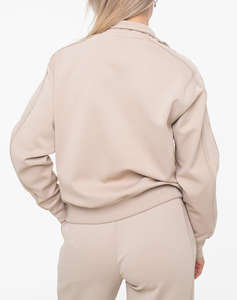 GUESS OCTAVIA HIGH NECK FULL-ZIP SWE ДАМСКИ СУИТШЪРТ