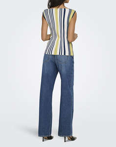 ONLY ONLCORALIE LIFE SL STRI BOATNECK KNT SUD