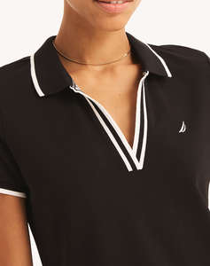 NAUTICA РОКЛЯ S/S TIPPED KNIT OCEAN POLO DRESS