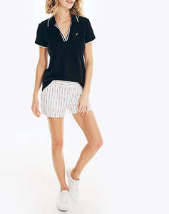 NAUTICA BLOUSE POLO ΚΜ S/S TIPPED SPLIT NECK OCEAN POLO