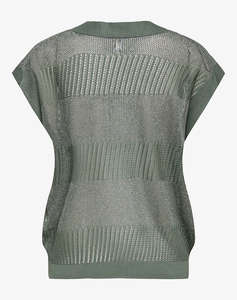 ONLY ONLNOELLE SS STRUCTURE GLITTER VNECK KNT