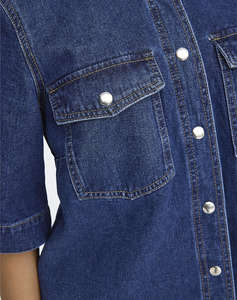 ONLY ONLBELLE S/S BUTTON DRESS DNM GUA NOOS