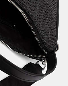 KARL LAGERFELD JEANS KLJ BOX LOGO RAFFIA MINI HOBO