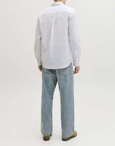 JACK&JONES JJESUMMER LINEN BLEND SHIRT L/S SN