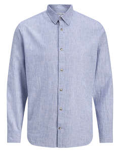 JACK&JONES JJESUMMER LINEN BLEND SHIRT L/S SN