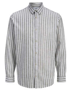 JACK&JONES JJESUMMER LINEN BLEND SHIRT L/S SN