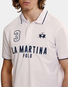 LA MARTINA BLOUSE POLO ΚΜ MAN S/S POLO PIQUET STRETCH