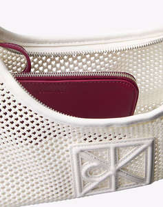 CALVIN KLEIN JEANS EMBLEM MESH SHOULDER BAG