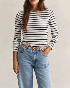 GANT BLOUSE ΜΜ SLIM BRETON STRIPED LS T-SHIRT