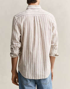 GANT РИЗА ΜΜ REG COTTON LINEN STRIPE SHIRT