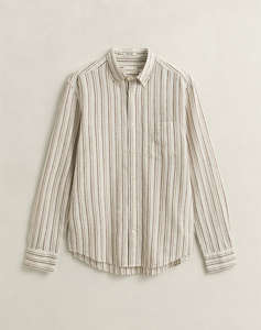 GANT РИЗА ΜΜ REG COTTON LINEN STRIPE SHIRT
