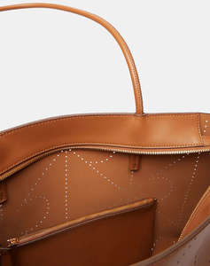 CALVIN KLEIN JEANS EMBLEM AOP PERFOR LTHR TOTE