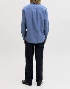 JACK&JONES JJESUMMER LINEN BLEND BAND SHIRT L/S SN