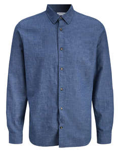 JACK&JONES JJESUMMER LINEN BLEND SHIRT L/S SN