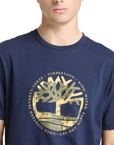 TIMBERLAND Tree Logo Lake House Graphic Tee