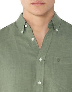 THE BOSTONIANS РИЗА REGULAR FIT Plain LINEN Button-down Regular Fit