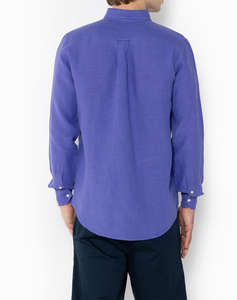 THE BOSTONIANS РИЗА REGULAR FIT Plain LINEN Button-down Regular Fit