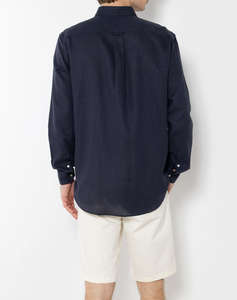 THE BOSTONIANS РИЗА REGULAR FIT Plain LINEN Button-down Regular Fit