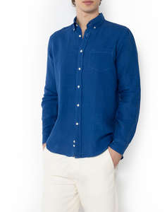 THE BOSTONIANS РИЗА REGULAR FIT Plain LINEN Button-down Regular Fit