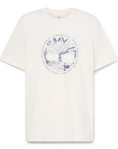 TIMBERLAND Tree Logo Lake House Graphic Tee