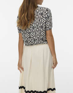 VERO MODA VMMENNY TIE SS SHIRT WVN BOO